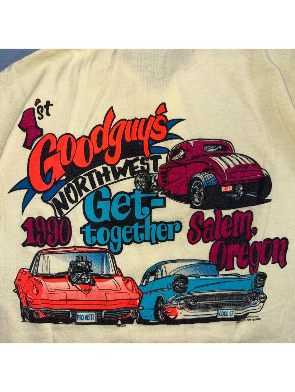 Goodguys Polo Anvil Large VTG T Shirt Cars Hot Rods Cars Corvette Cool Oregon View 2